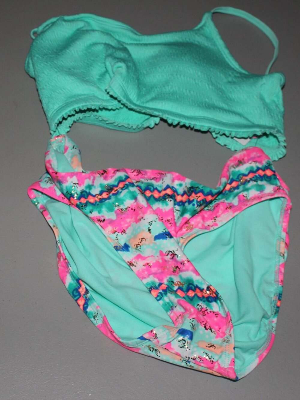 Multi Color 2 Pcs Justice Bikini  Swimsuit Size 20